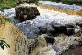 Миорский водопад на реке Вята летом