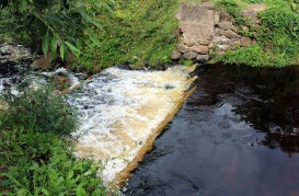 Миорский водопад на реке Вята летом