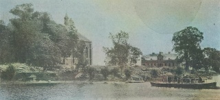 Панорамное ретро фото озеро Миорское 1907