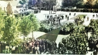 Историческое фото площадь Свободы в Миорах 1975 год