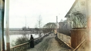 Фотография набережная реки Западная Двина город Дисна 1907